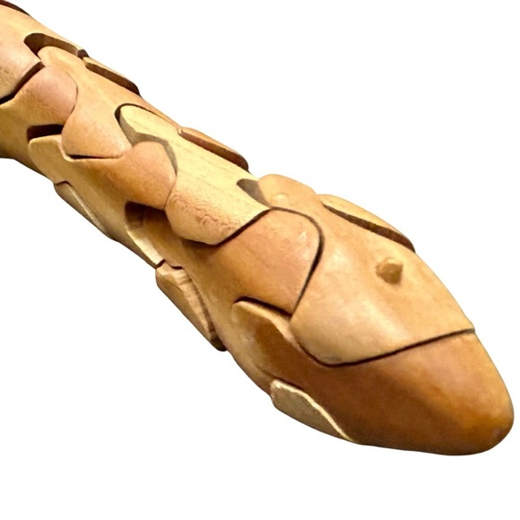 Vintage 1997 PBC Articulated Wooden Snake Toy - Picture 2 of 5